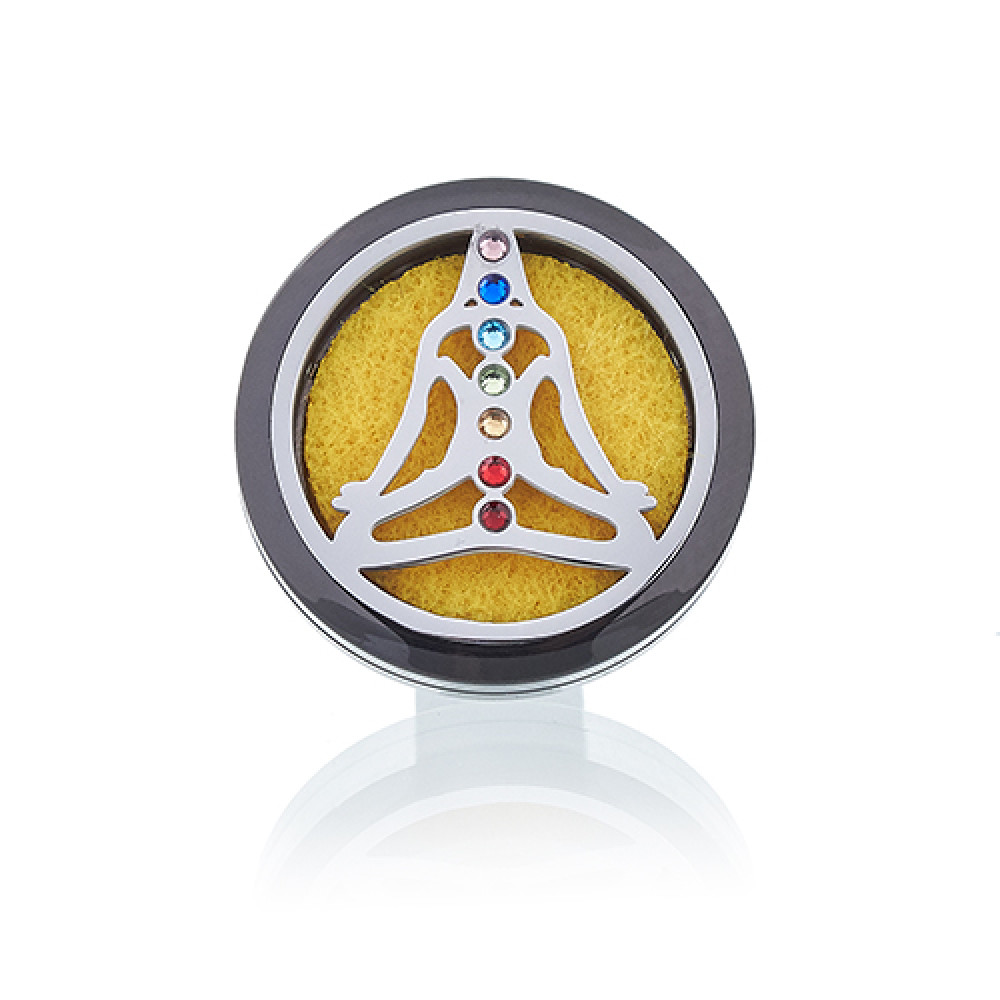 Car Diffuser Kit - Pewter Yoga Chakra 