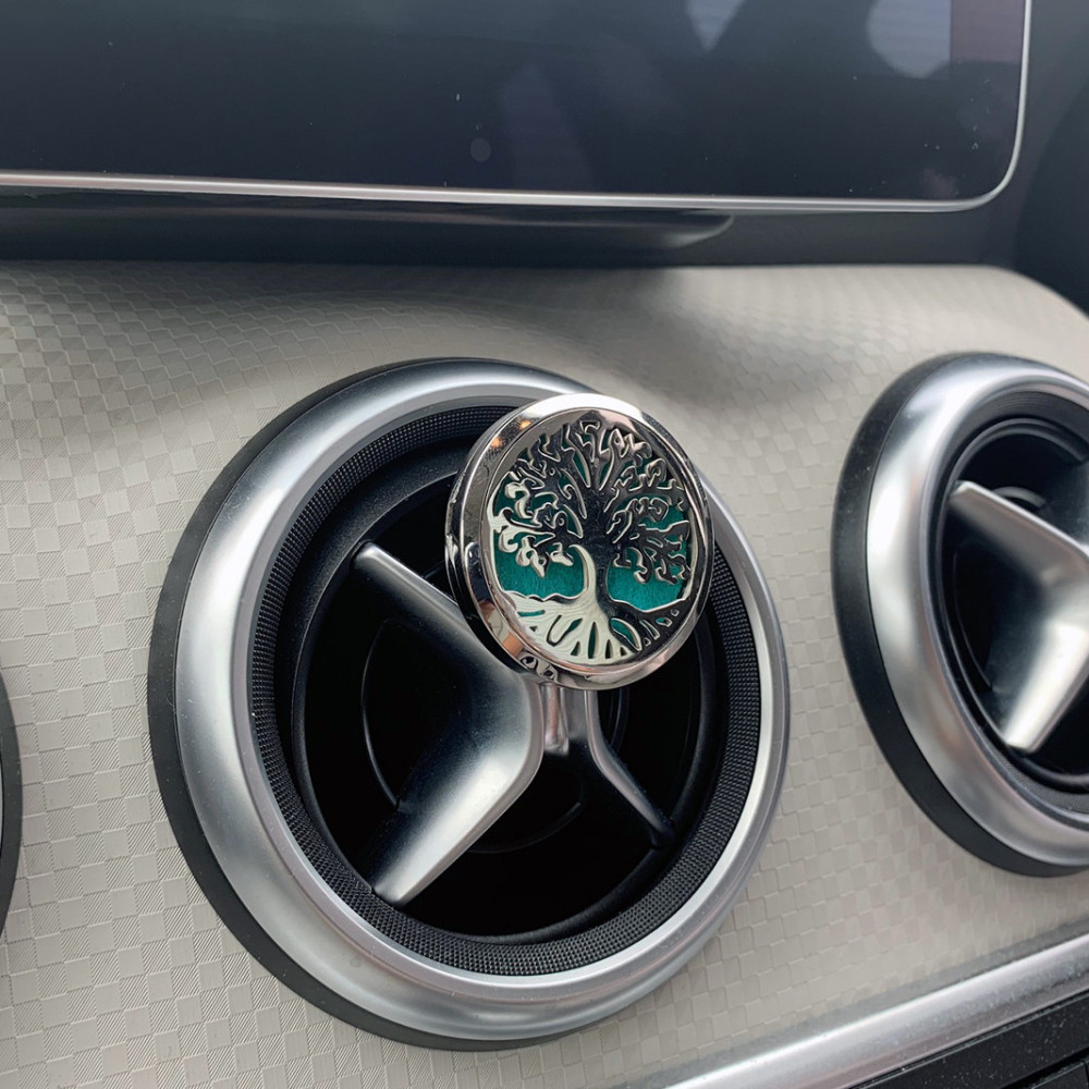 Car Diffuser Kit - Pewter Yoga Chakra 