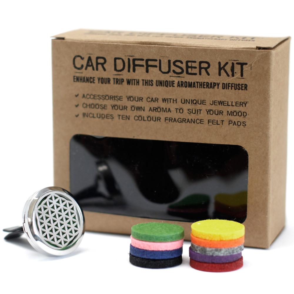 Car Diffuser Kit - Pewter Yoga Chakra 