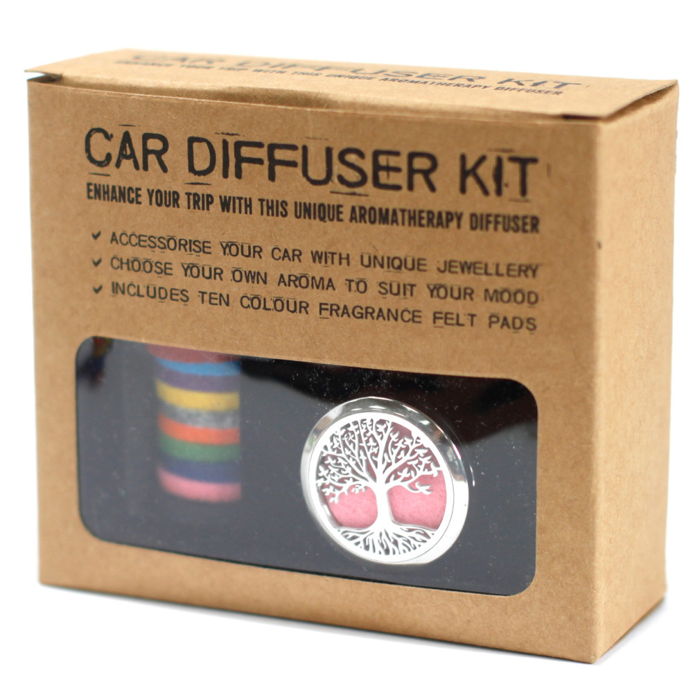 Car Diffuser Kit - Pewter Yoga Chakra 
